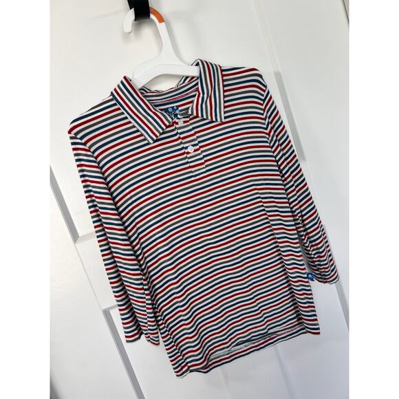 Kickee Pants Boys Striped Long Sleeve Polo Shirt Preppystyle Multicolor‎ Size 5 - Picture 1 of 9